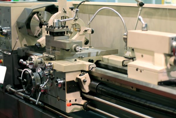 New metal machinery - Lathe. High tech.